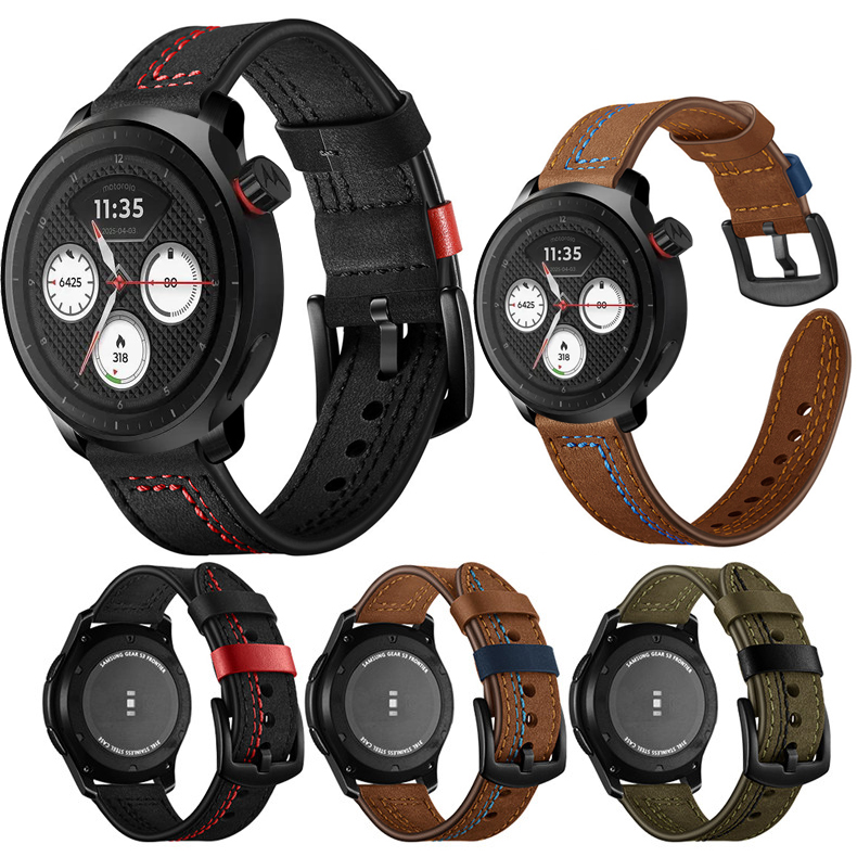 Motorola Smartwatch Accessories - Bracelet de montre en cuir pour