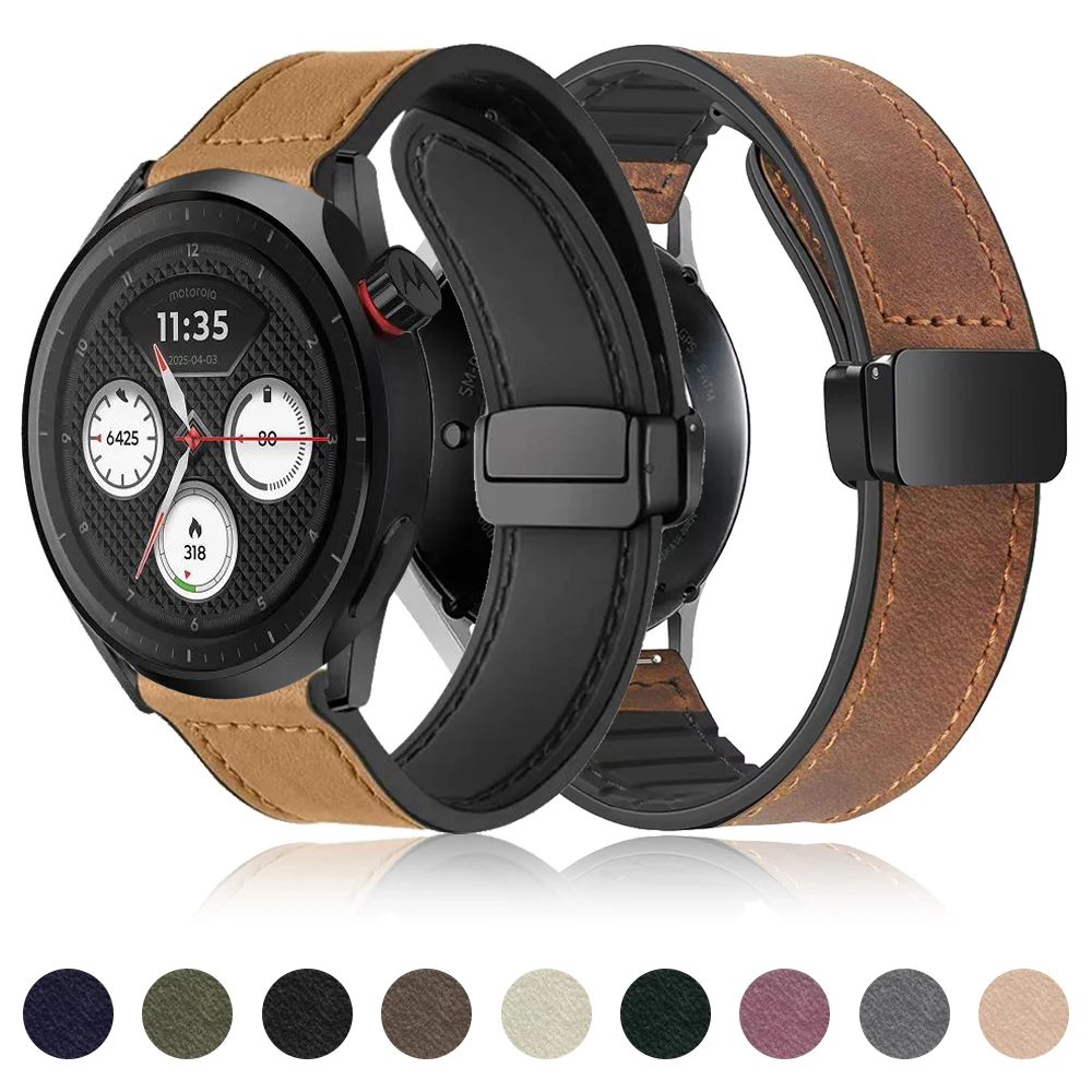 Motorola Smartwatch Accessories - Bracelet en cuir souple pour Motorola